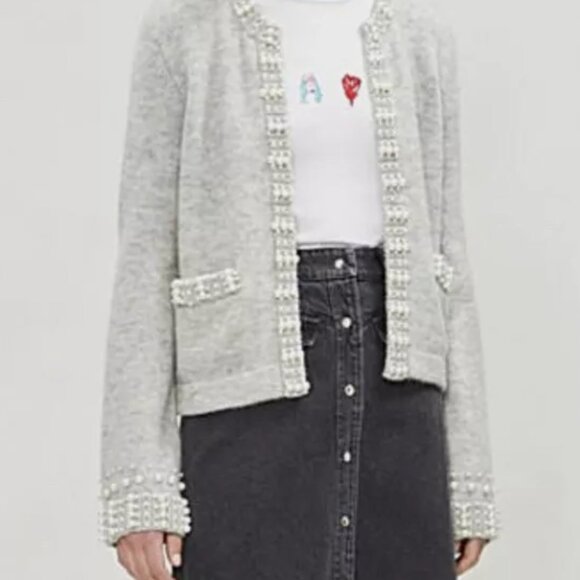 Brand new Maje Pearl Cardigan Sz 3 Perfect for the holidays!
